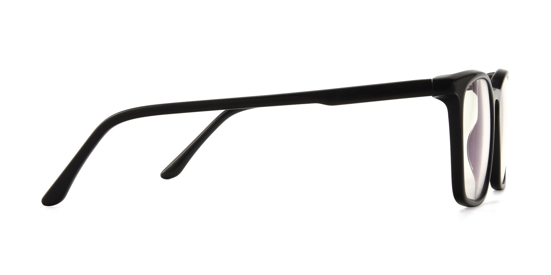 Side of Vigor in Black with Clear Eyeglass Lenses