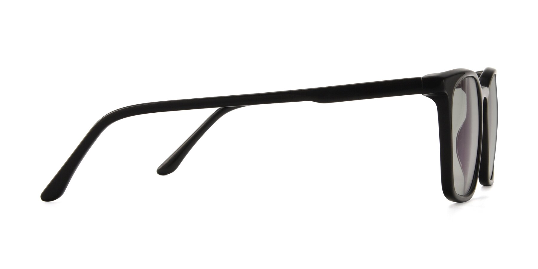Side of Vigor in Black with Light Gray Tinted Lenses