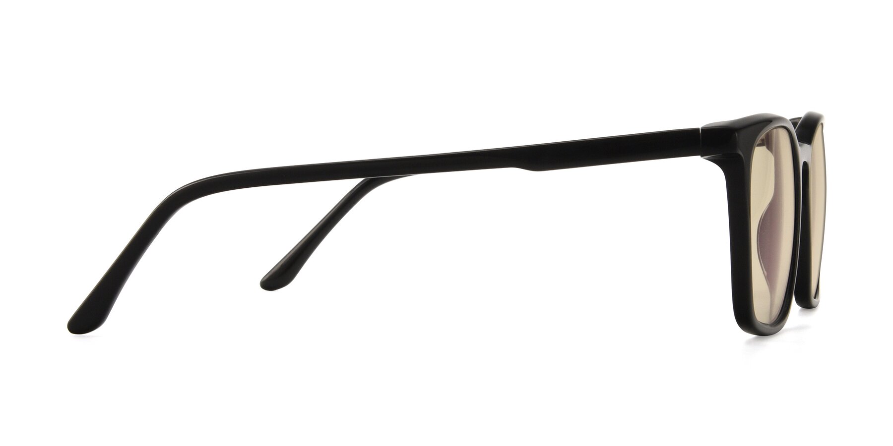 Side of Vigor in Black with Light Brown Tinted Lenses
