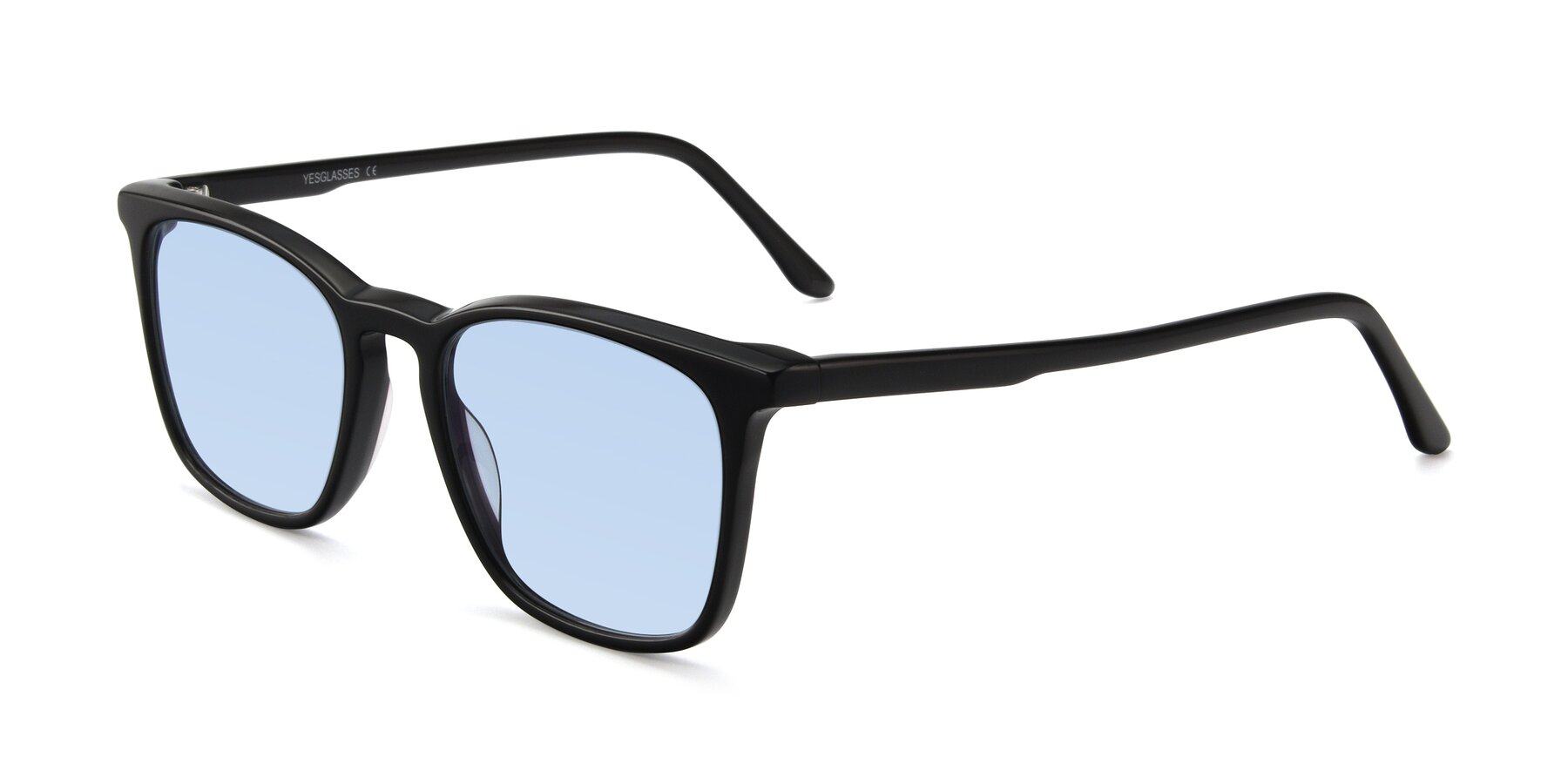 Angle of Vigor in Black with Light Blue Tinted Lenses