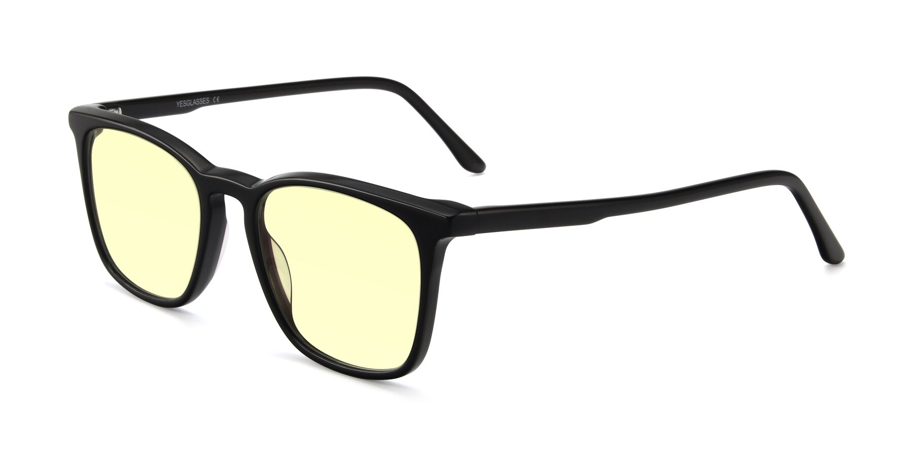 Angle of Vigor in Black with Light Yellow Tinted Lenses