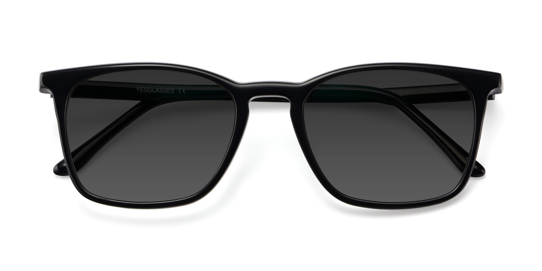 Folded Front of Vigor in Black with Gray Tinted Lenses