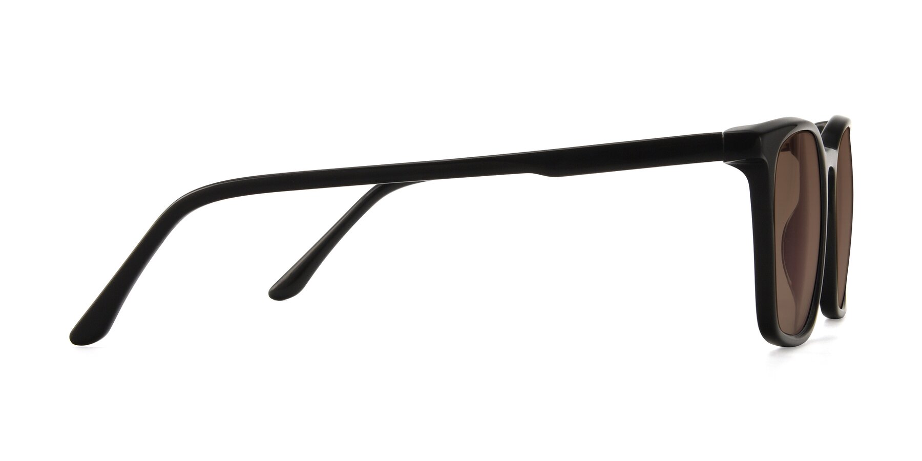 Side of Vigor in Black with Brown Tinted Lenses