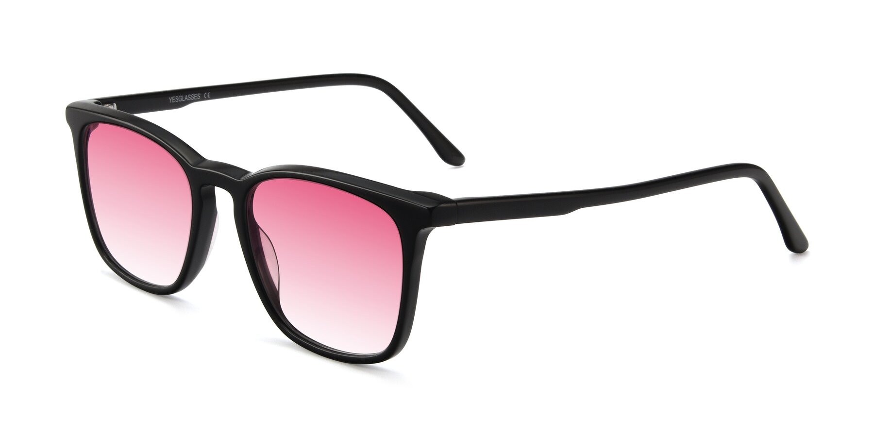Angle of Vigor in Black with Pink Gradient Lenses