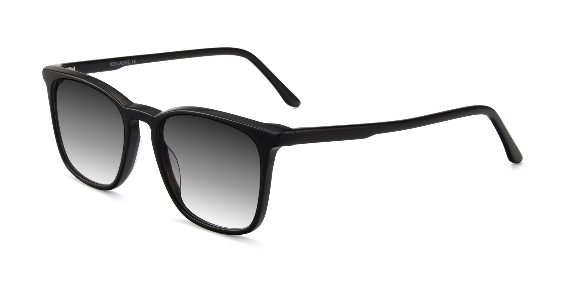 Angle of Vigor in Black with Gray Gradient Lenses