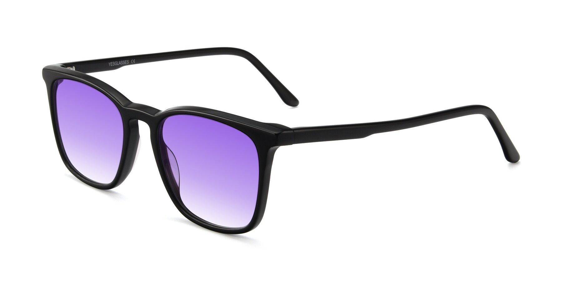 Angle of Vigor in Black with Purple Gradient Lenses