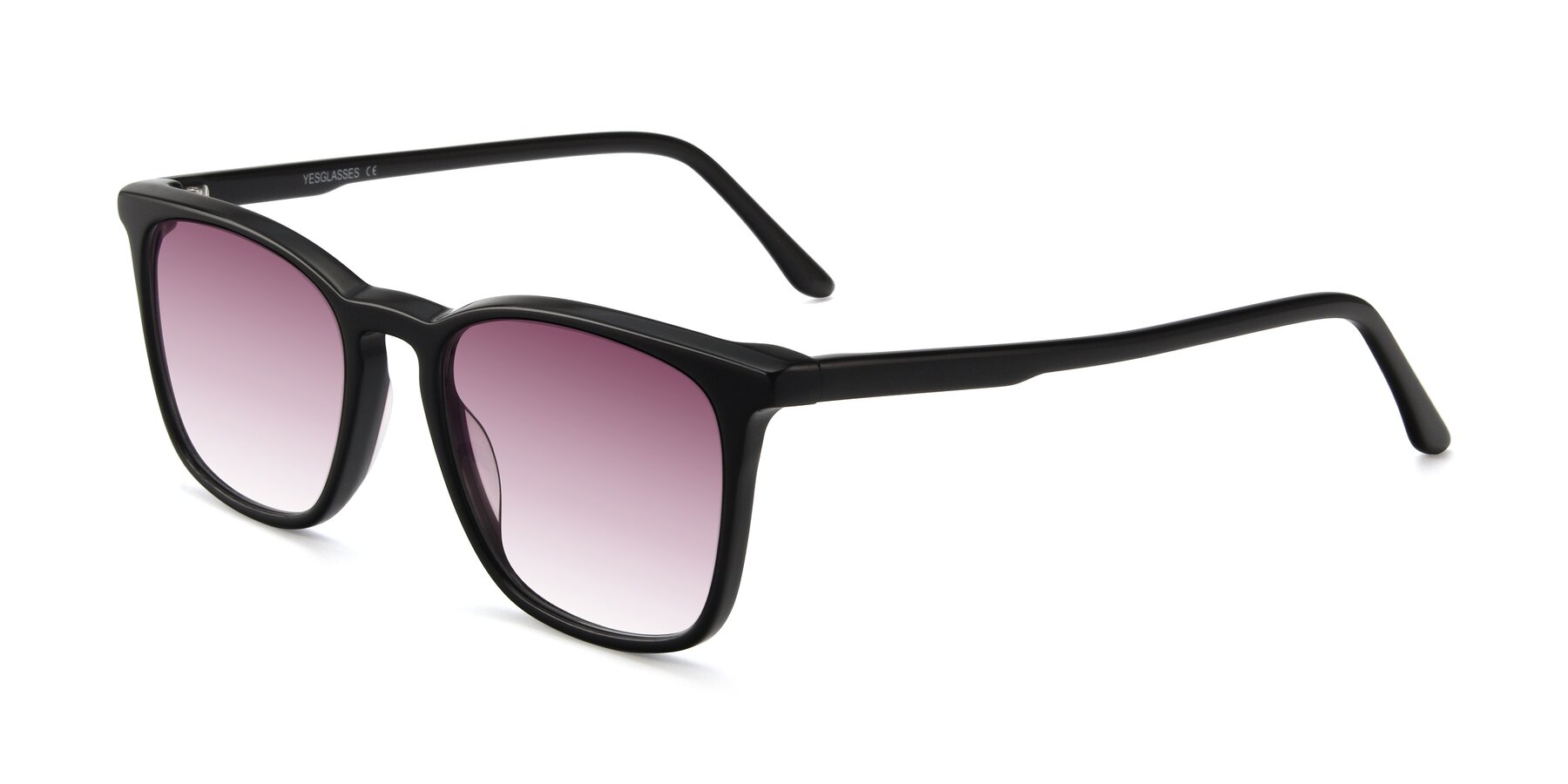 Angle of Vigor in Black with Wine Gradient Lenses