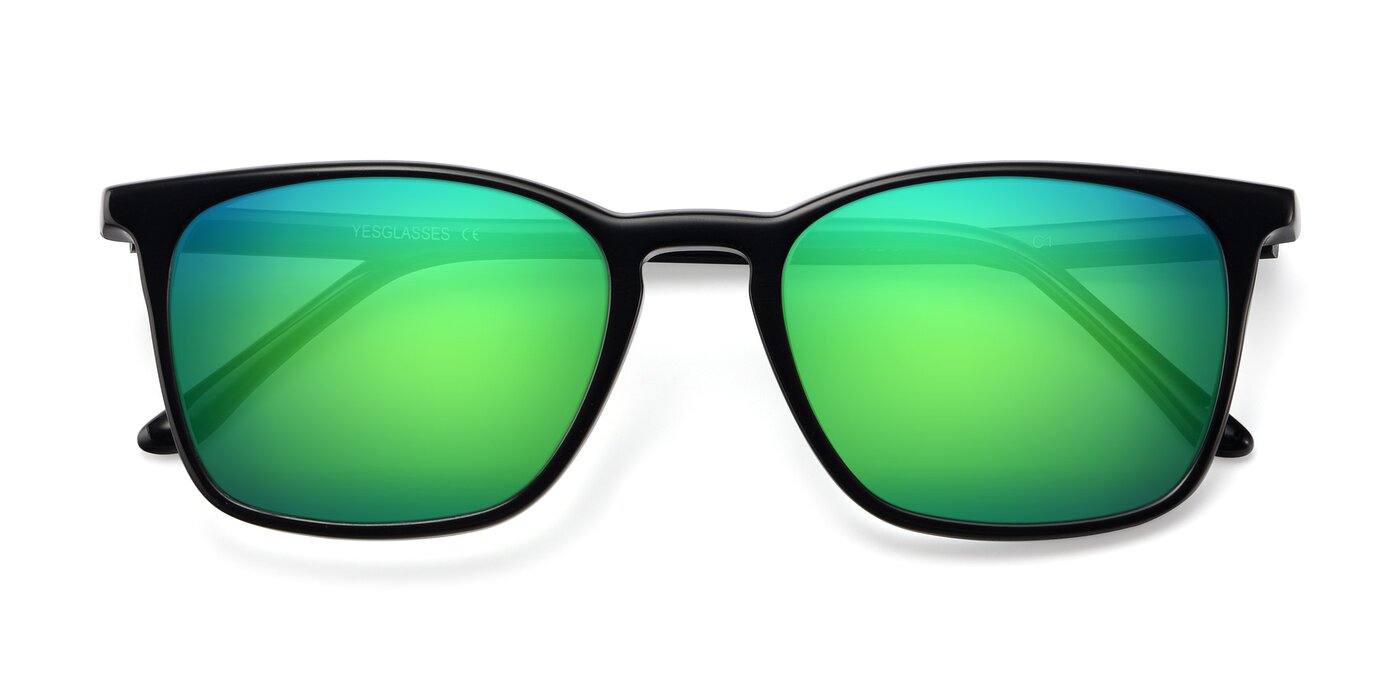 Vigor - Black Flash Mirrored Sunglasses