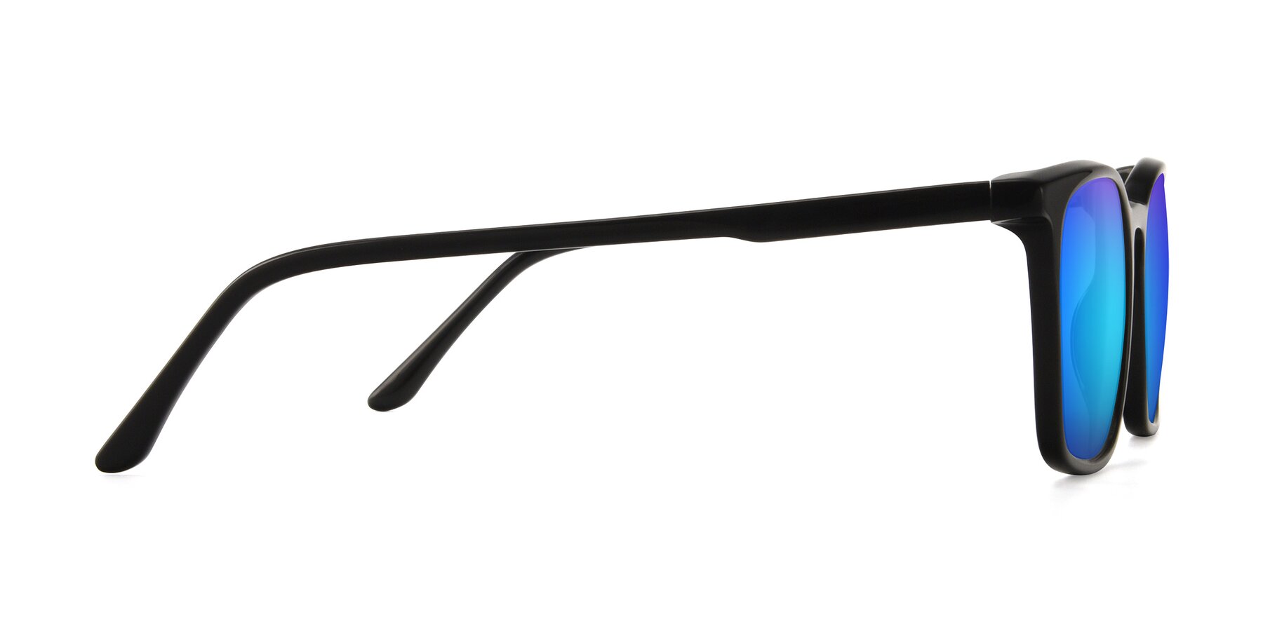 Side of Vigor in Black with Blue Mirrored Lenses