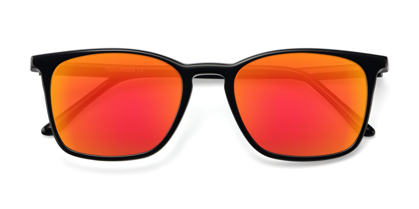 Vigor - Black Flash Mirrored Sunglasses