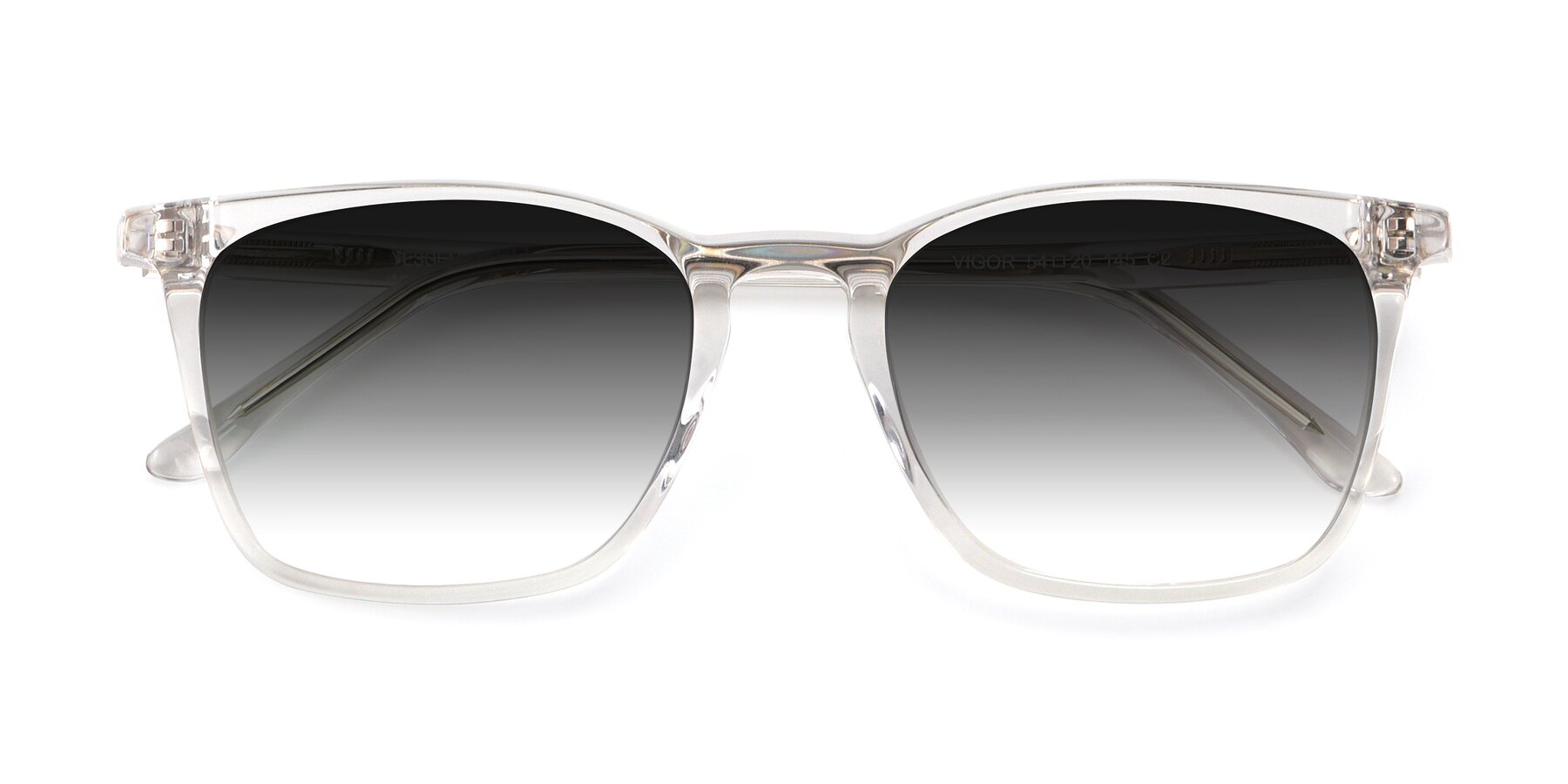 Folded Front of Vigor in Clear with Gray Gradient Lenses
