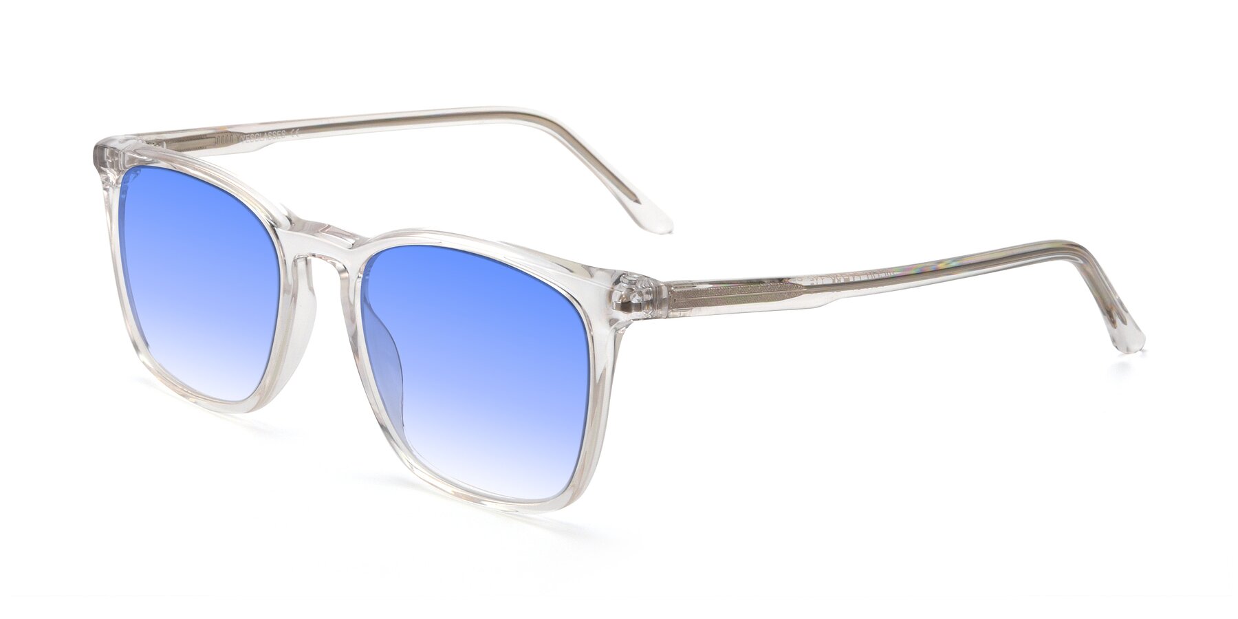 Angle of Vigor in Clear with Blue Gradient Lenses
