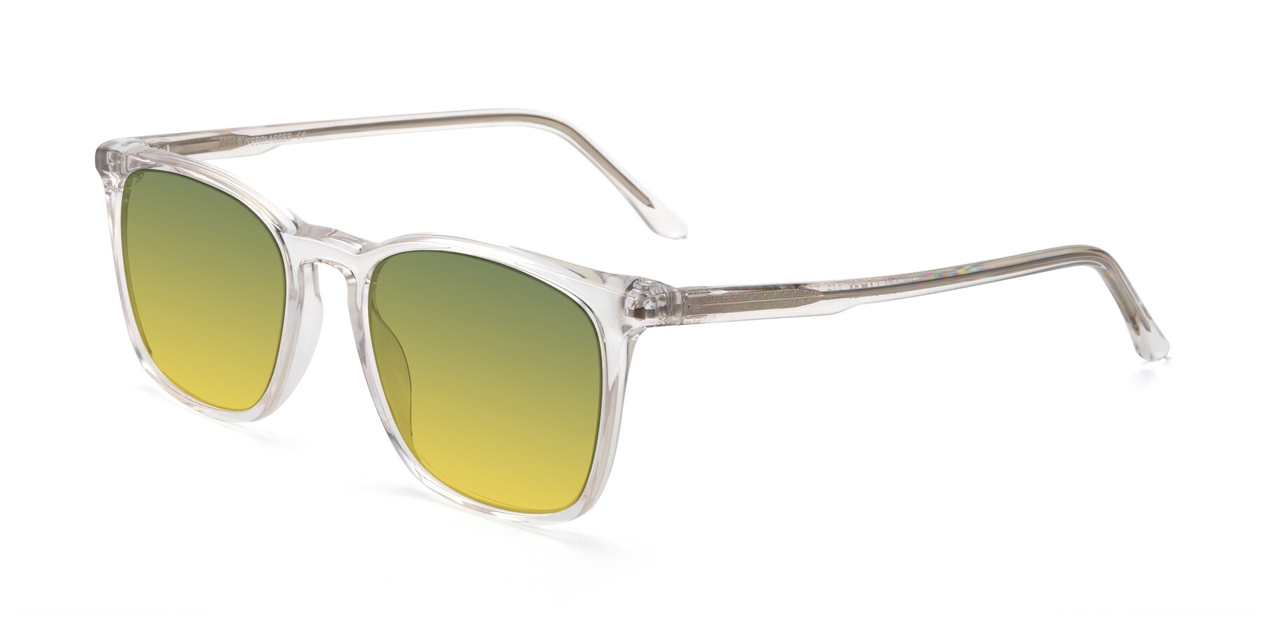 Angle of Vigor in Clear with Green / Yellow Gradient Lenses