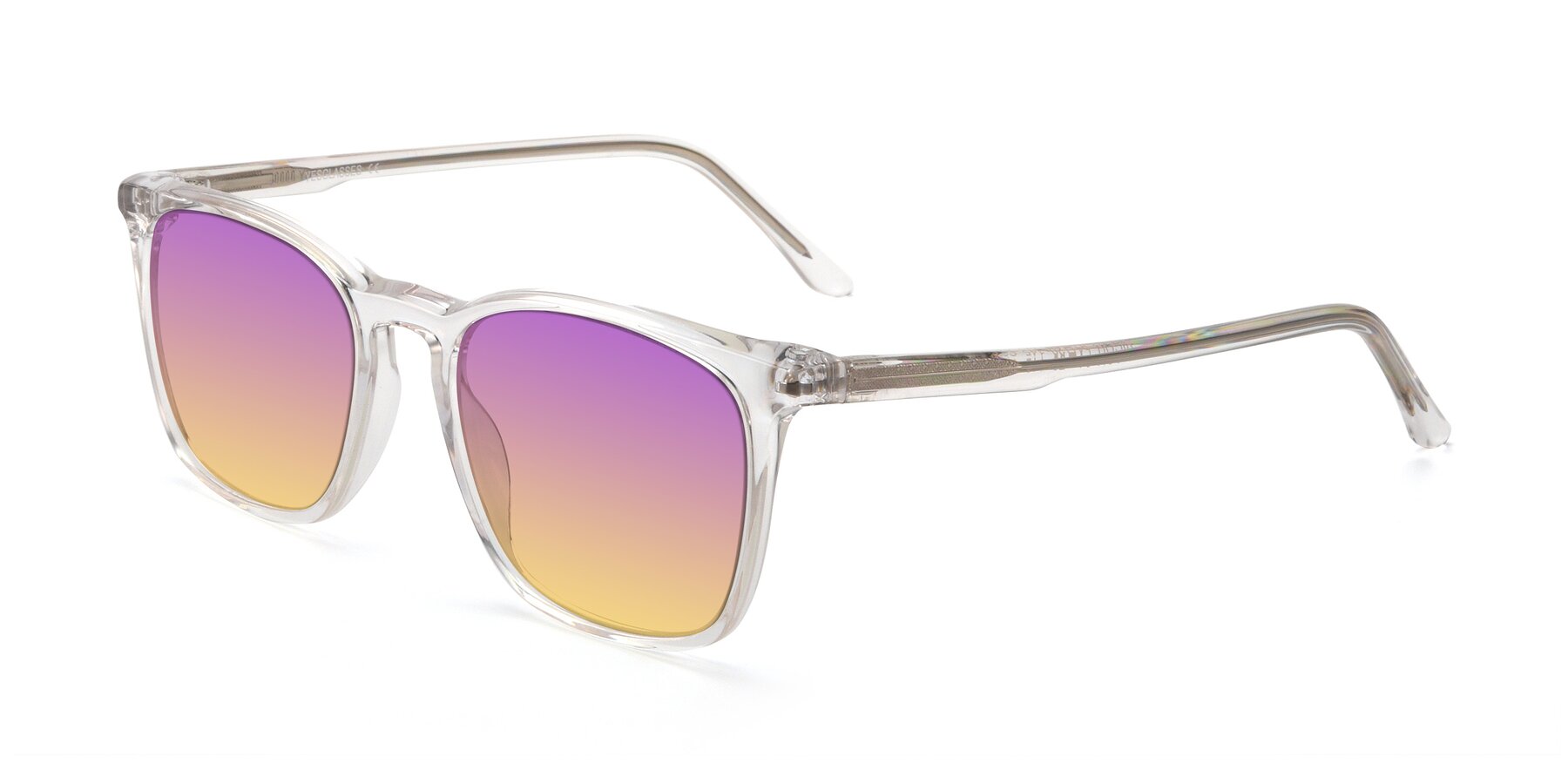 Angle of Vigor in Clear with Purple / Yellow Gradient Lenses