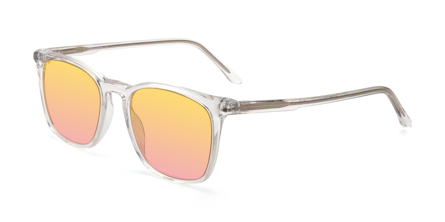 Angle of Vigor in Clear with Yellow / Pink Gradient Lenses
