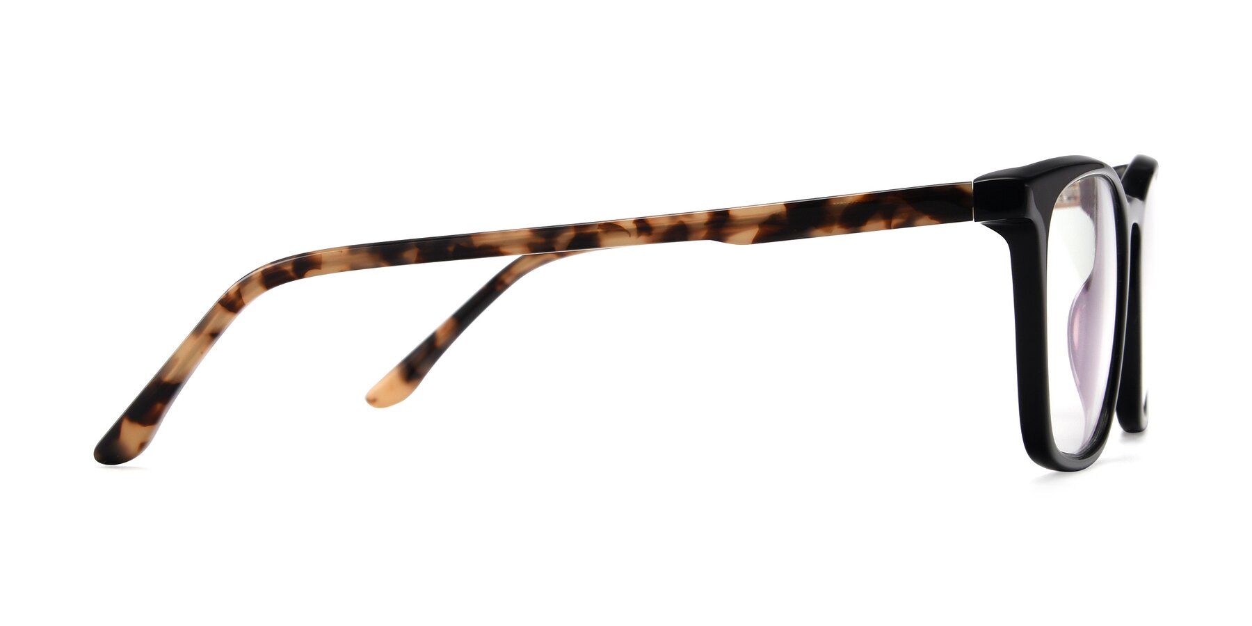 Side of Vigor in Black-Tortoise with Clear Eyeglass Lenses