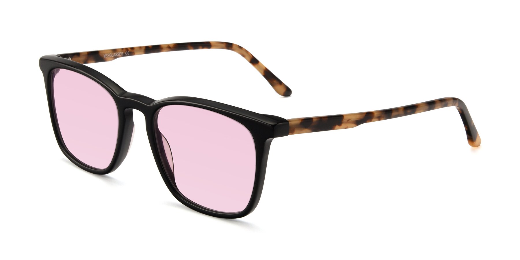 Angle of Vigor in Black-Tortoise with Light Pink Tinted Lenses