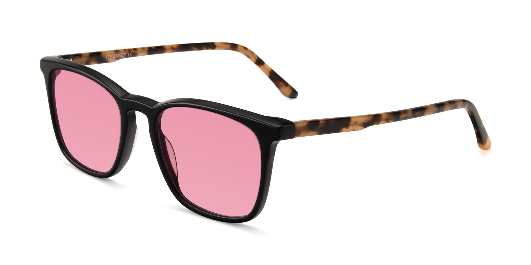 Angle of Vigor in Black-Tortoise with Pink Tinted Lenses