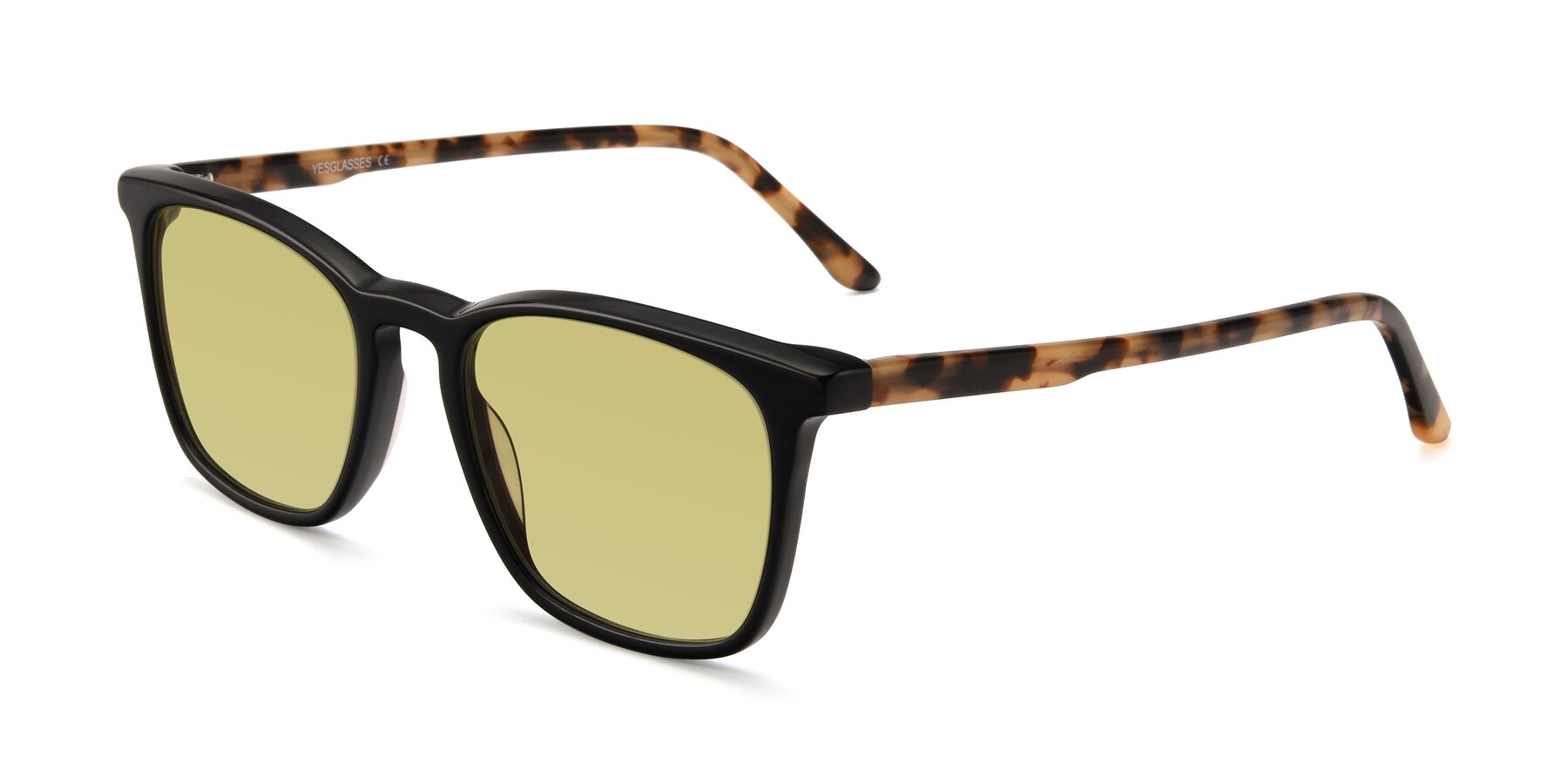 Angle of Vigor in Black-Tortoise with Medium Champagne Tinted Lenses