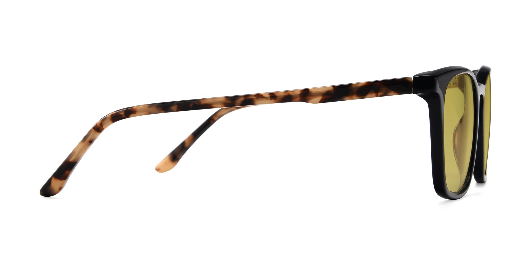 Side of Vigor in Black-Tortoise with Champagne Tinted Lenses