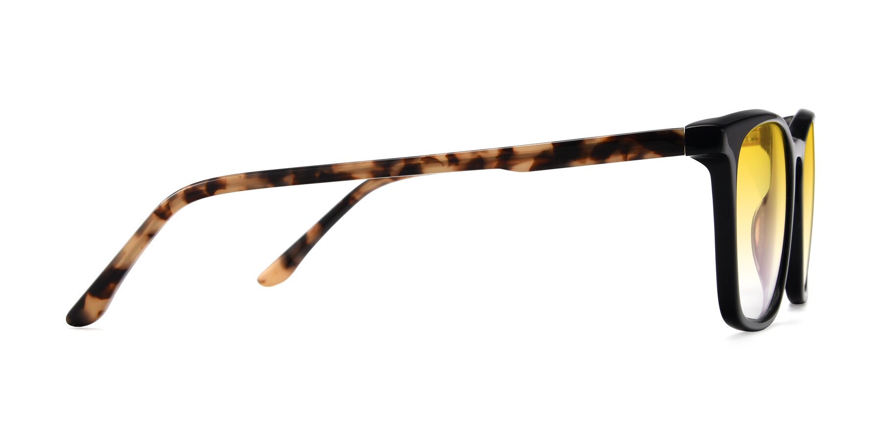 Side of Vigor in Black-Tortoise with Yellow Gradient Lenses