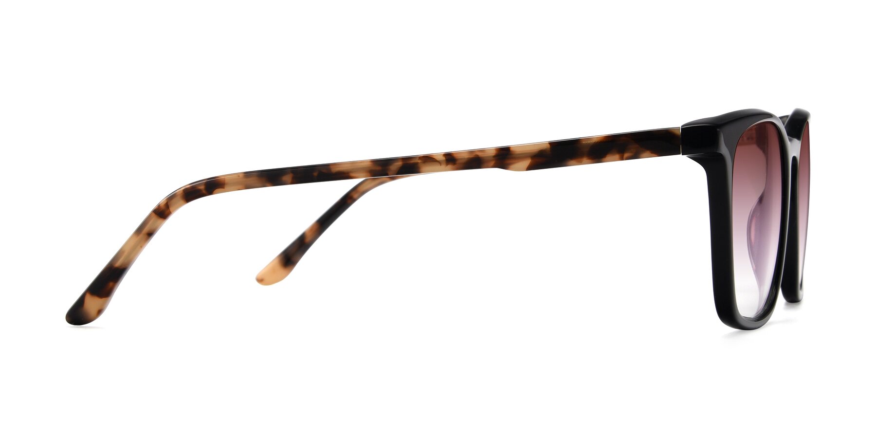 Side of Vigor in Black-Tortoise with Garnet Gradient Lenses