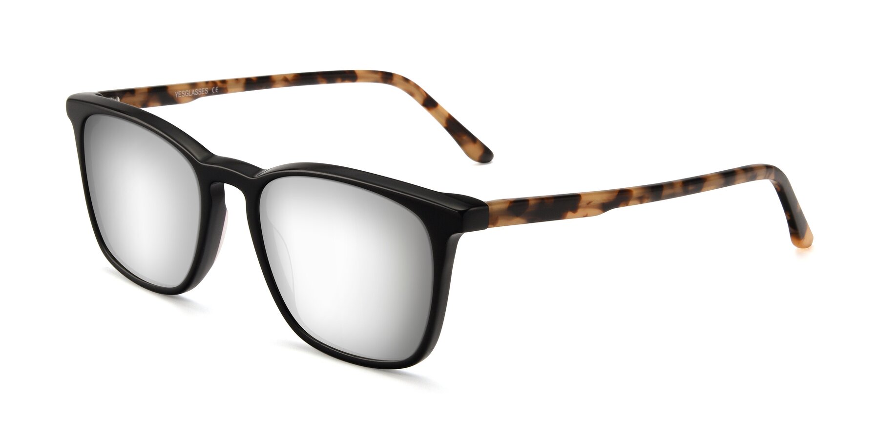 Angle of Vigor in Black-Tortoise with Silver Mirrored Lenses