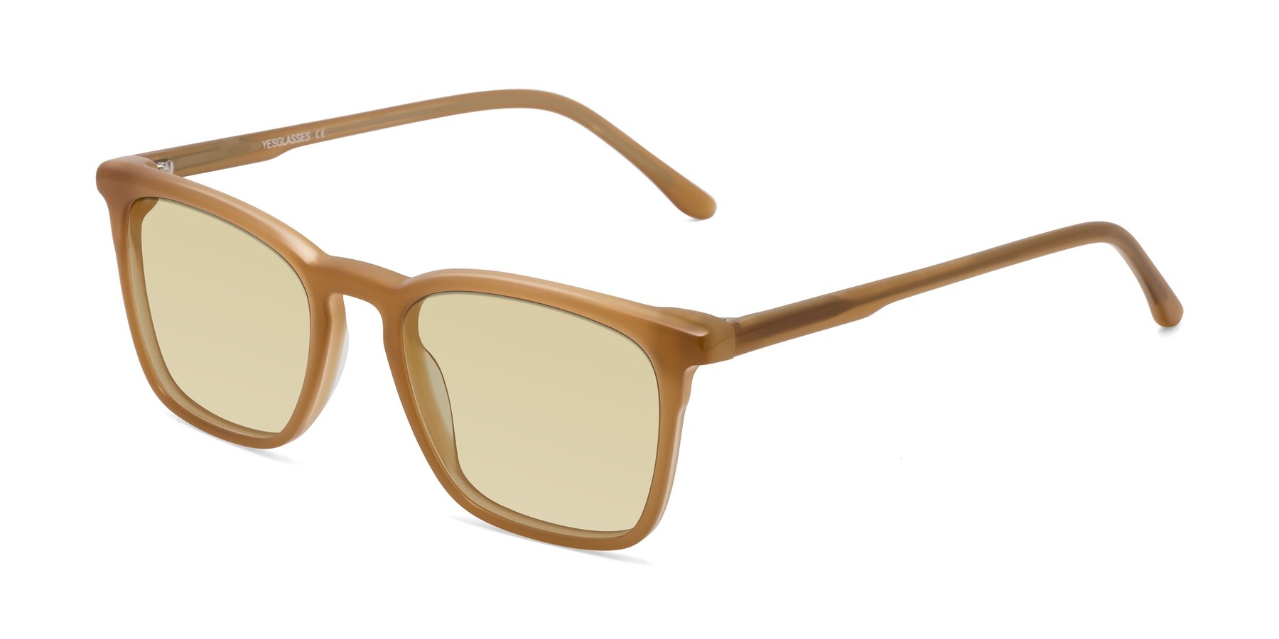 Angle of Vigor in Caramel with Light Champagne Tinted Lenses