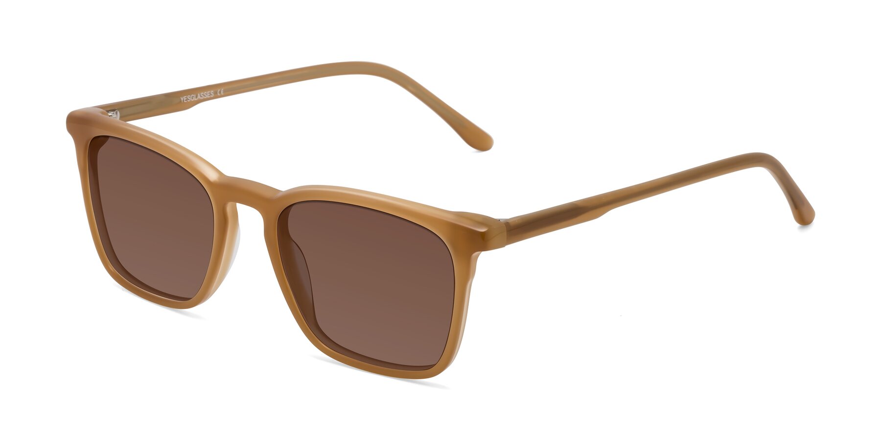 Angle of Vigor in Caramel with Brown Tinted Lenses