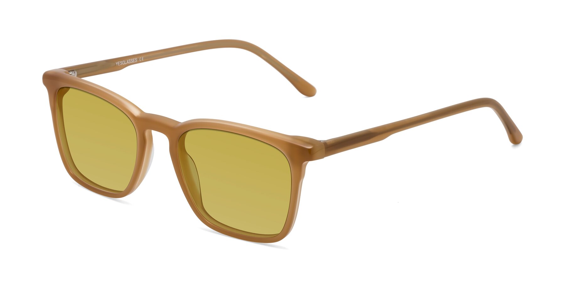 Angle of Vigor in Caramel with Champagne Tinted Lenses