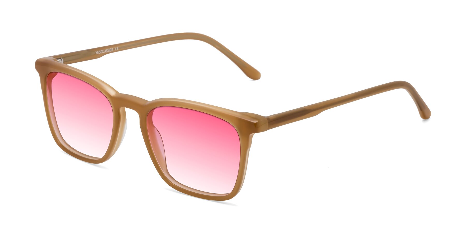 Angle of Vigor in Caramel with Pink Gradient Lenses