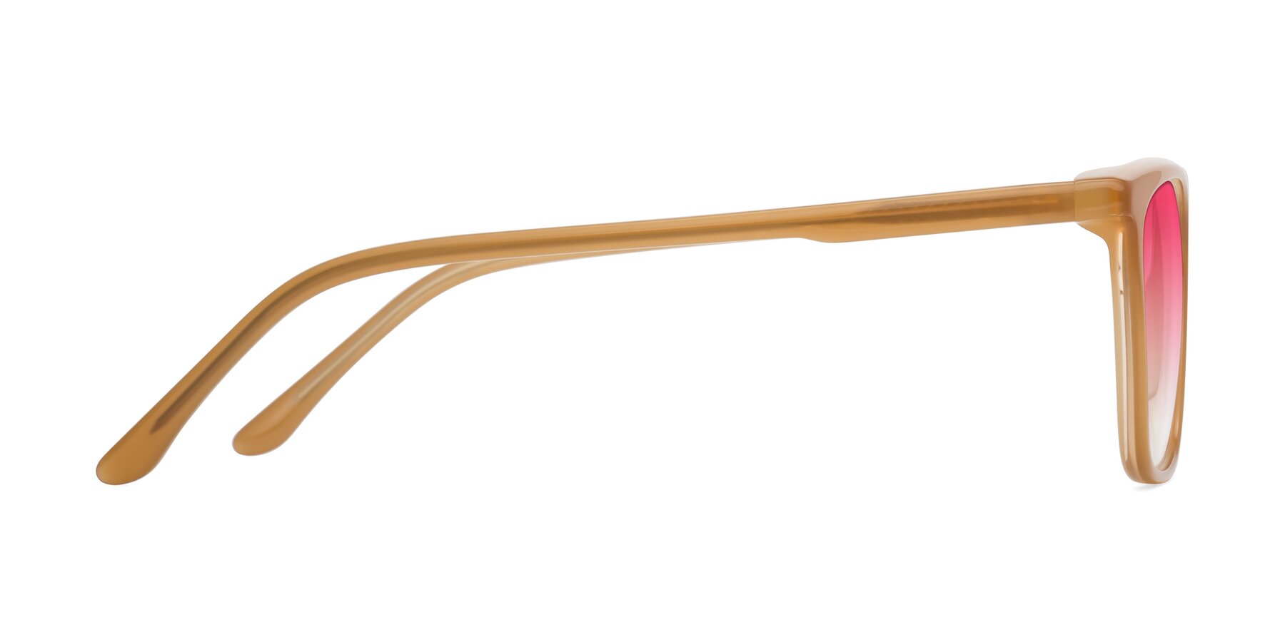 Side of Vigor in Caramel with Pink Gradient Lenses