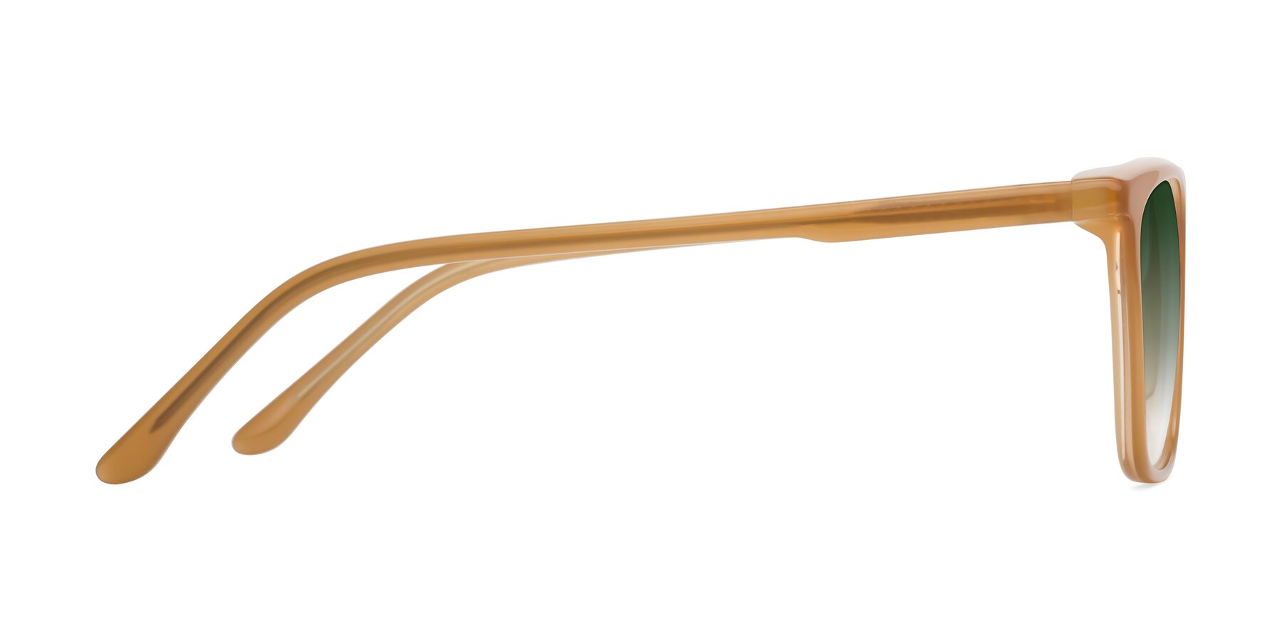 Side of Vigor in Caramel with Green Gradient Lenses