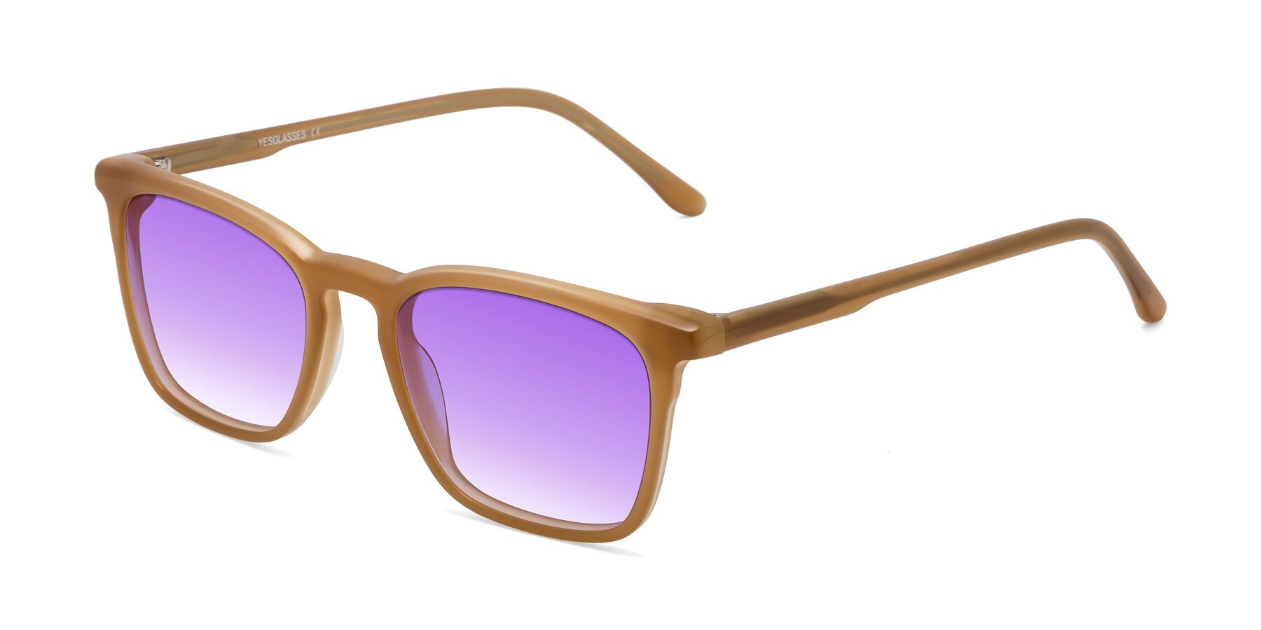 Angle of Vigor in Caramel with Purple Gradient Lenses