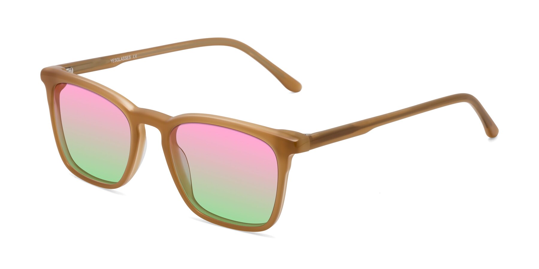 Angle of Vigor in Caramel with Pink / Green Gradient Lenses