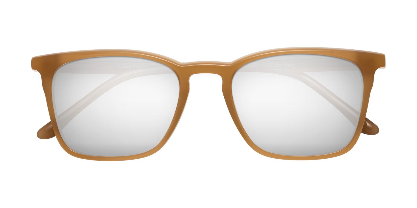 Vigor - Caramel Flash Mirrored Sunglasses