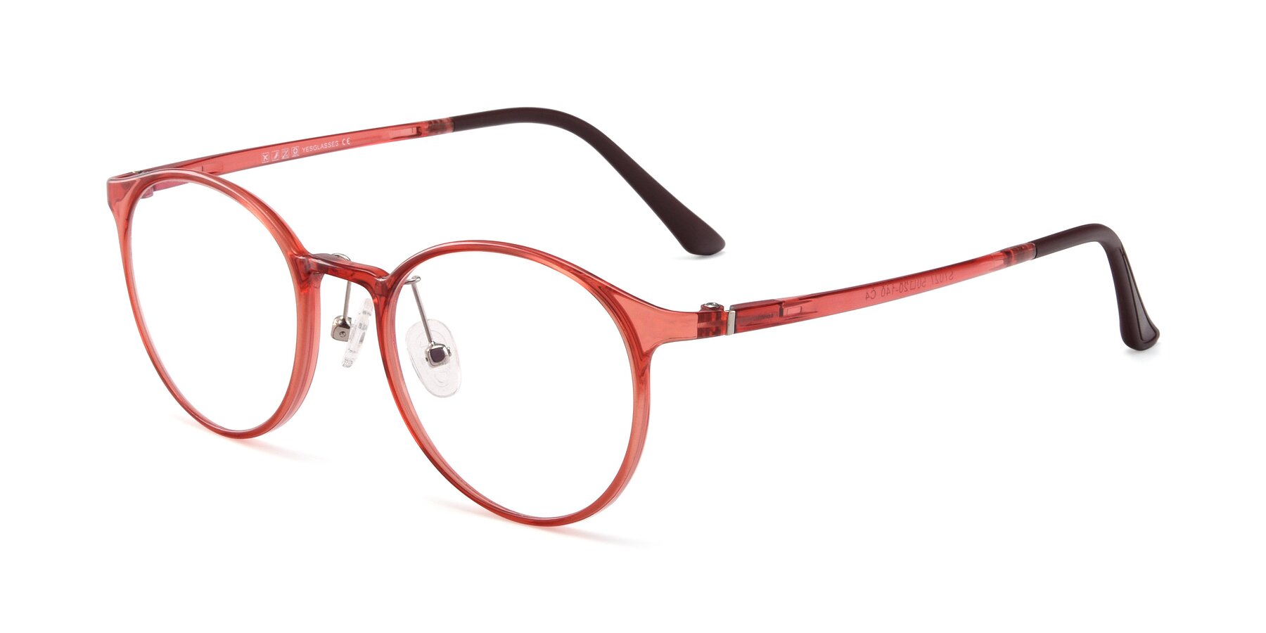Angle of S7027 in Transparent Red with Clear Blue Light Blocking Lenses