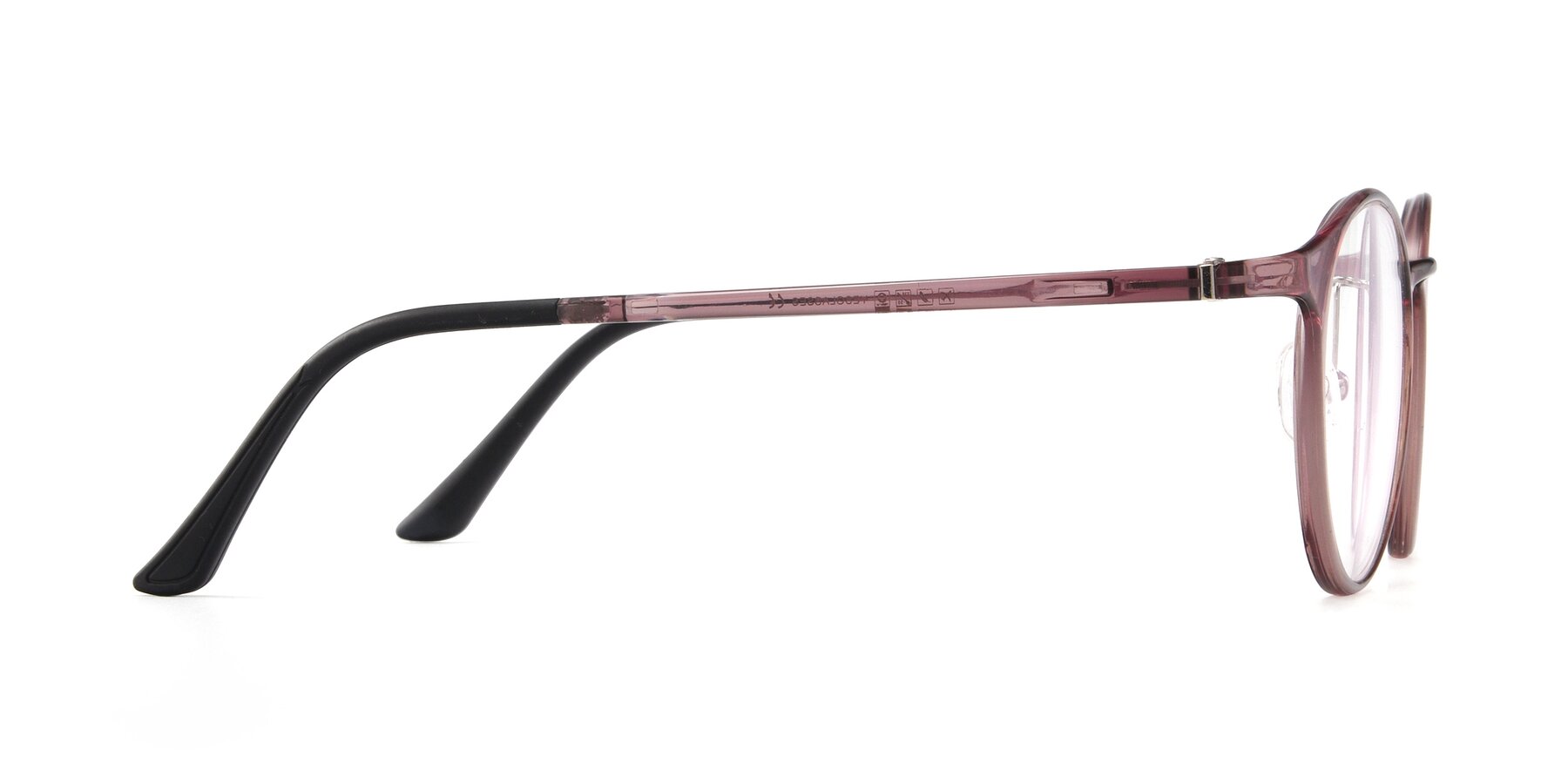 Side of S7027 in Transparent Brown with Clear Reading Eyeglass Lenses