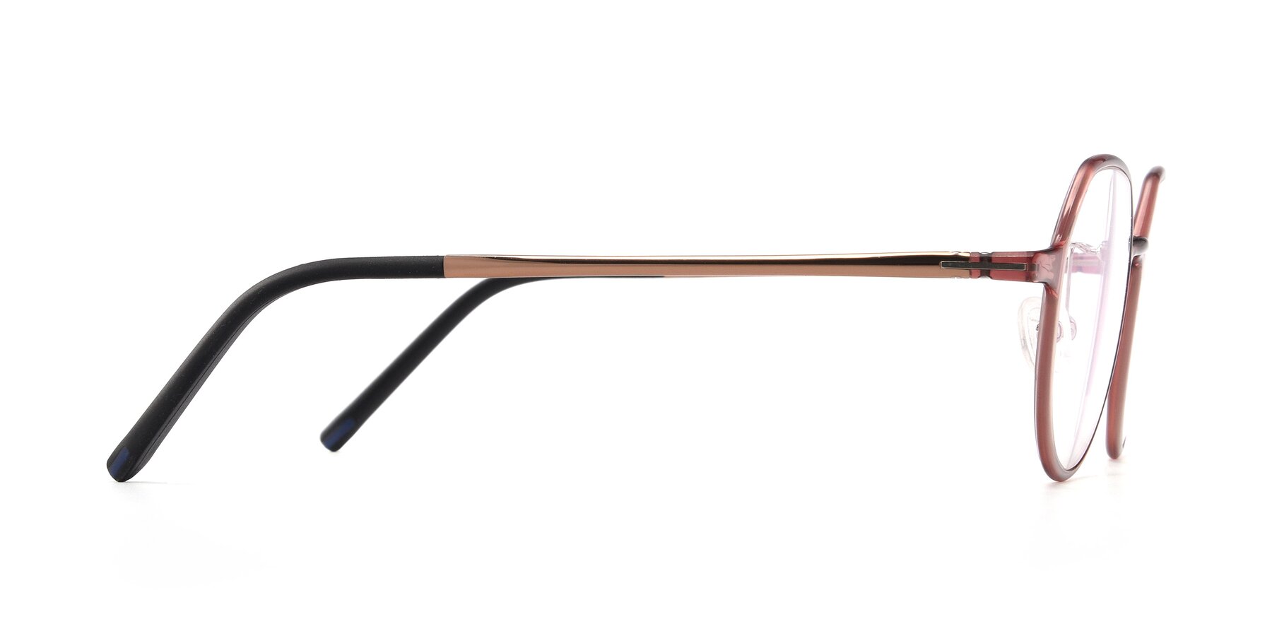 Side of IP7033 in Brown with Clear Reading Eyeglass Lenses