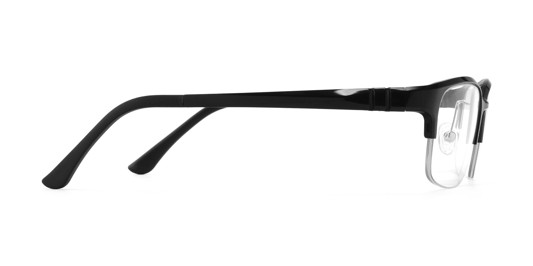 Side of S7043 in Black with Clear Reading Eyeglass Lenses