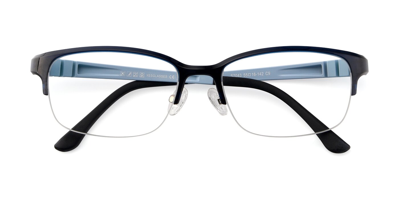 S7043 - Black / Blue Eyeglasses