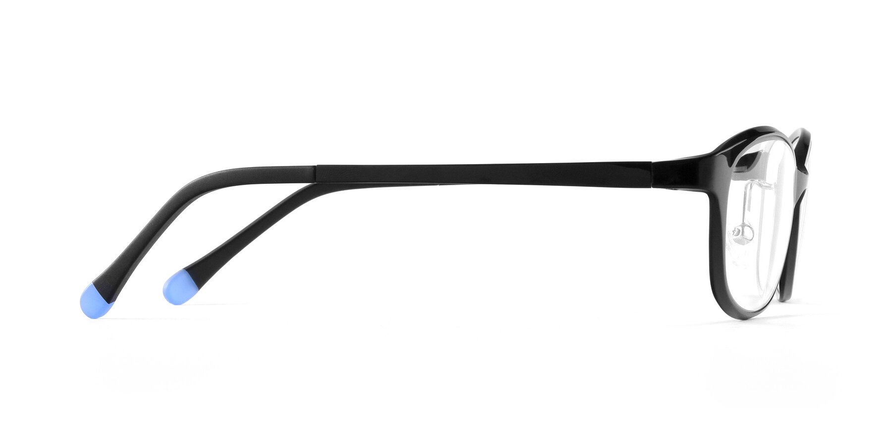 Side of S7040 in Black with Clear Reading Eyeglass Lenses