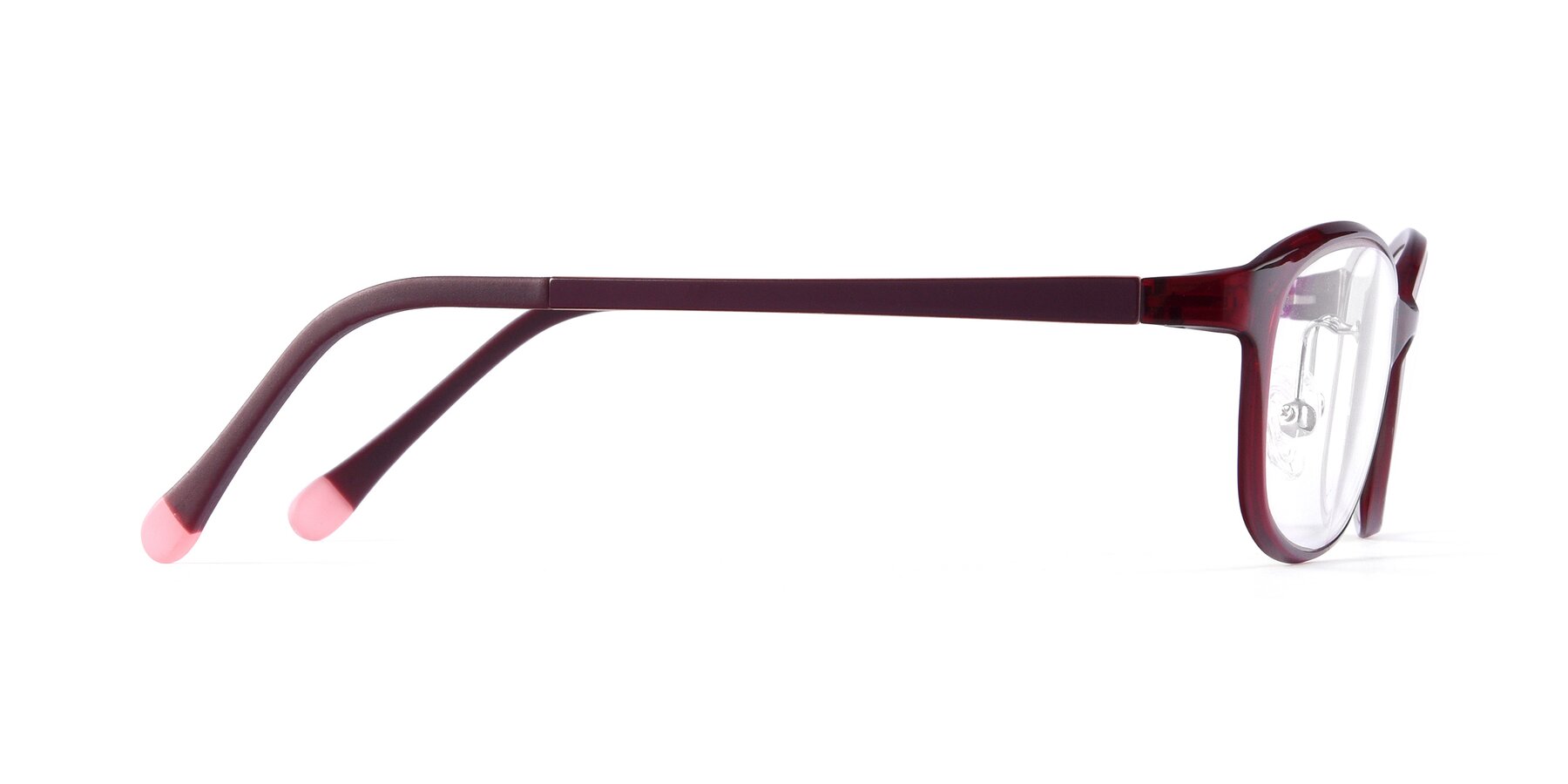 Side of S7040 in Wine with Clear Reading Eyeglass Lenses