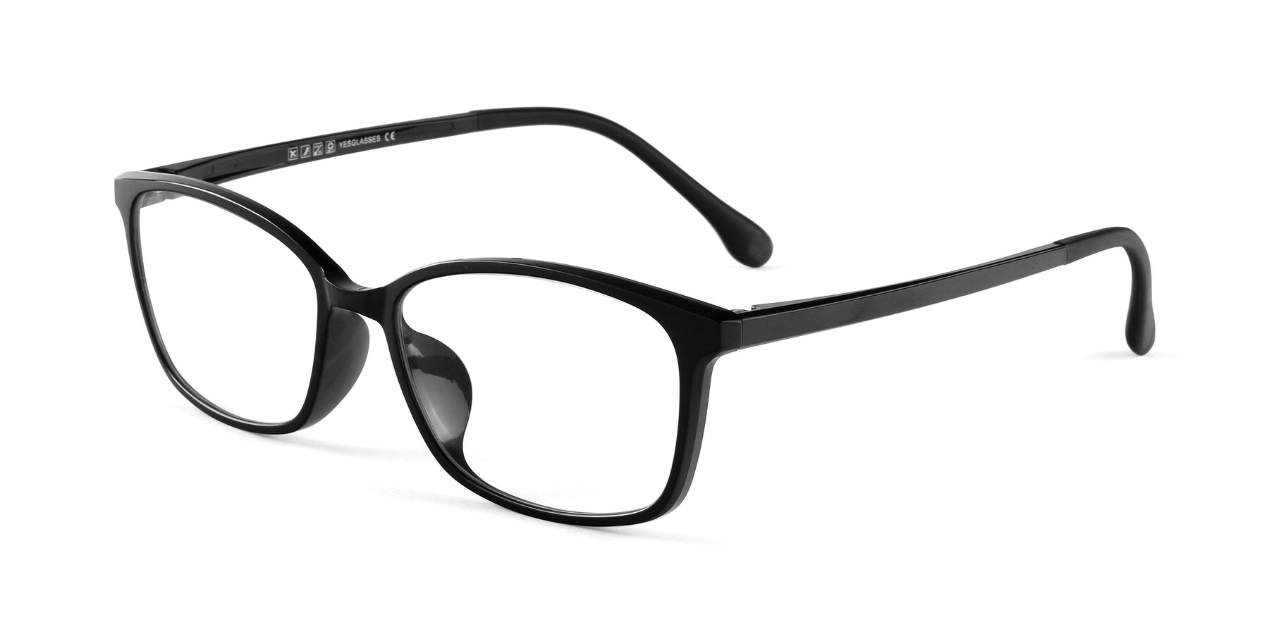 Angle of S7036 in Black with Clear Blue Light Blocking Lenses
