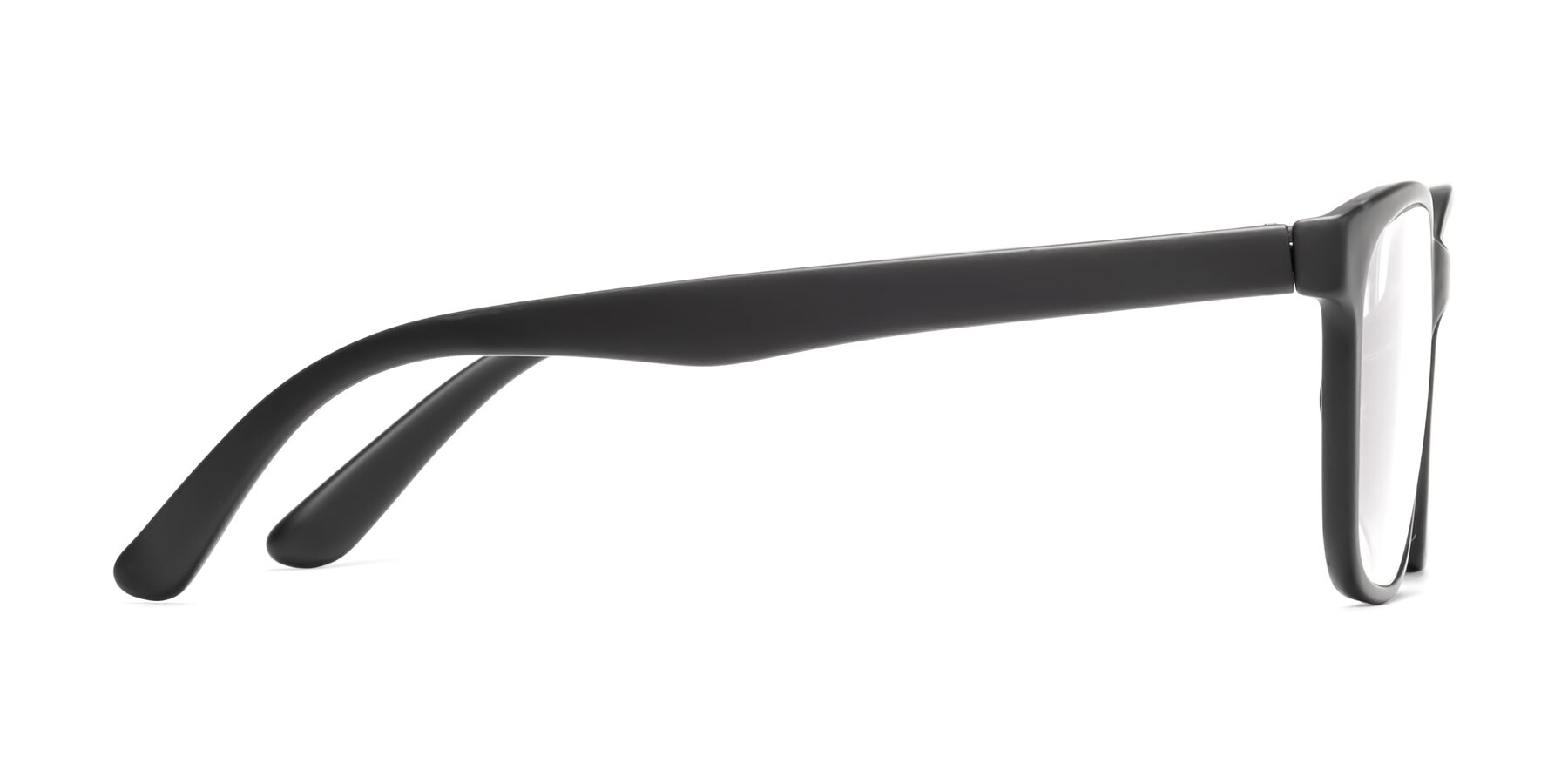 Side of 8206 in Matte Black with Clear Eyeglass Lenses