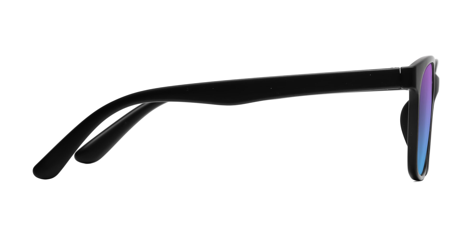 Side of Simplic in Matte Black with Purple / Blue Gradient Lenses