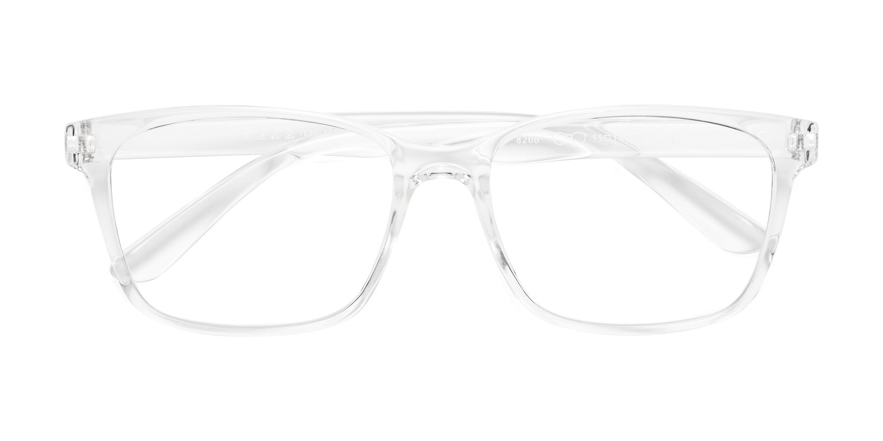 Folded Front of 8206 in Clear with Clear Blue Light Blocking Lenses