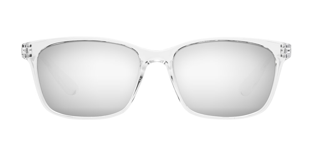 Simplic - Clear Flash Mirrored Sunglasses