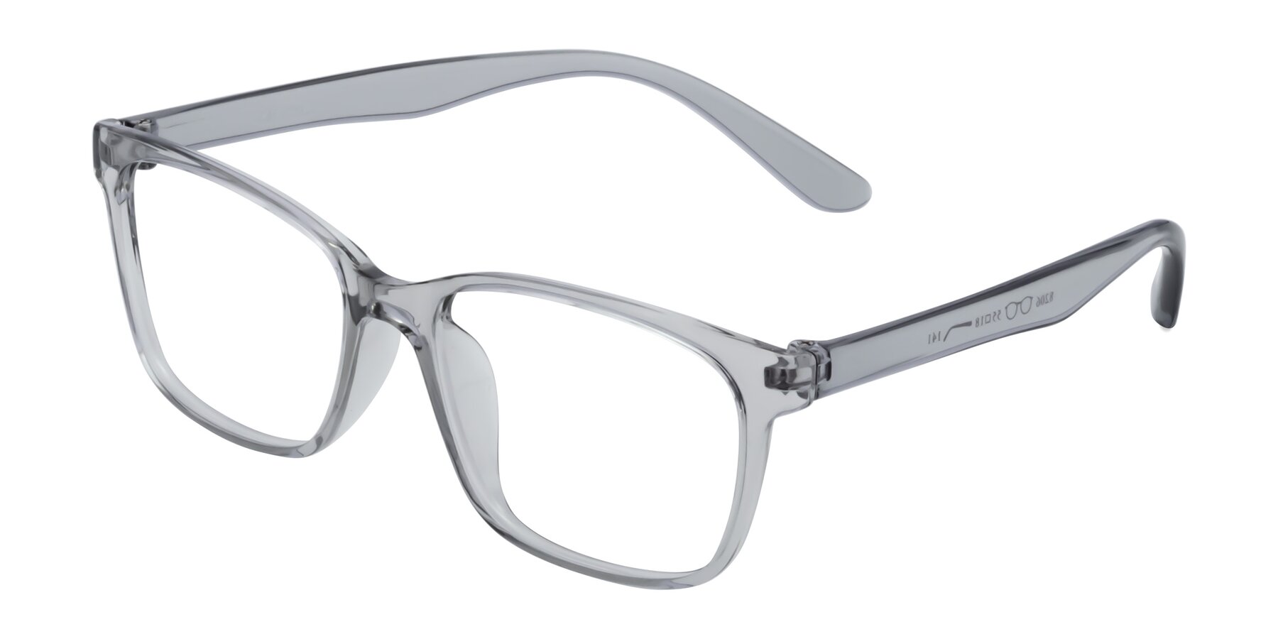 Angle of 8206 in Black-Clear with Clear Eyeglass Lenses