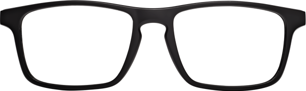 Matte Black Classic TR90 Rectangle Eyeglasses - Bill